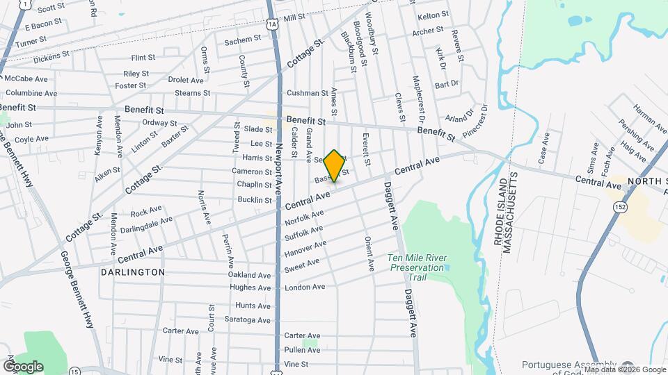 834 Central Ave Map and Location Details