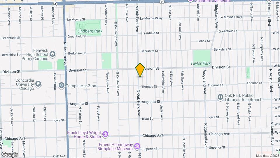 820 N Oak Park Ave Map and Location Details