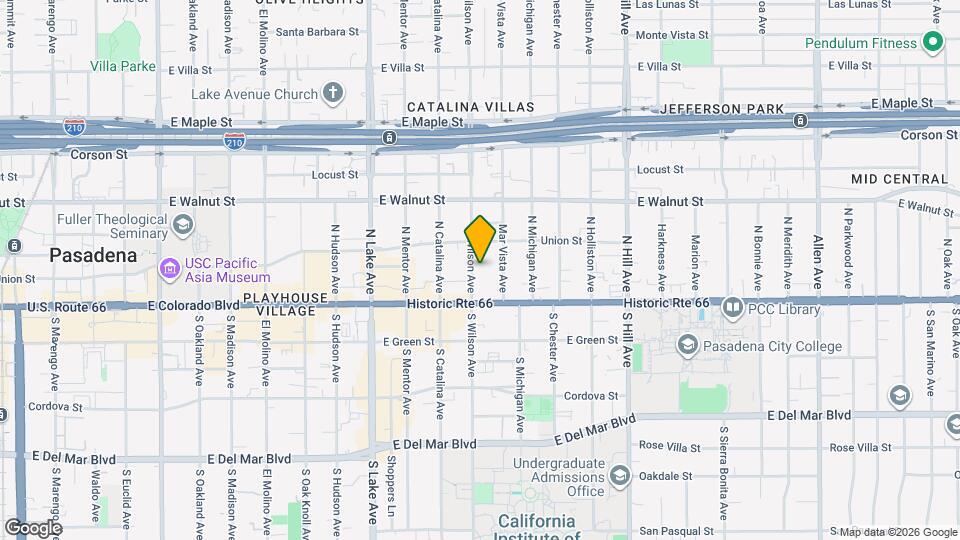 58 N Wilson Ave, Unit 58 Map and Location Details
