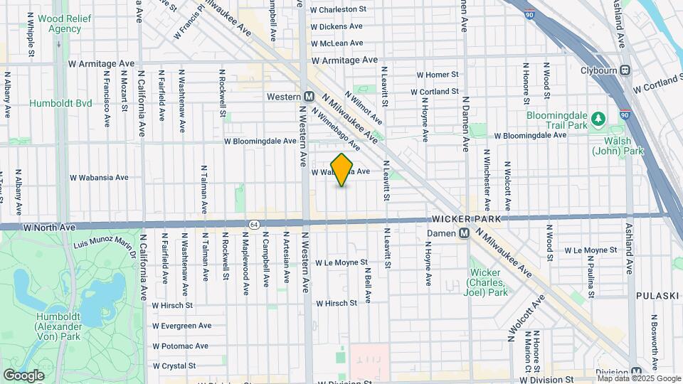 1646 N Oakley Ave Map and Location Details