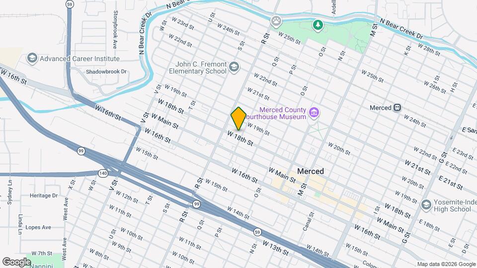 1007 W 18th St Map and Location Details
