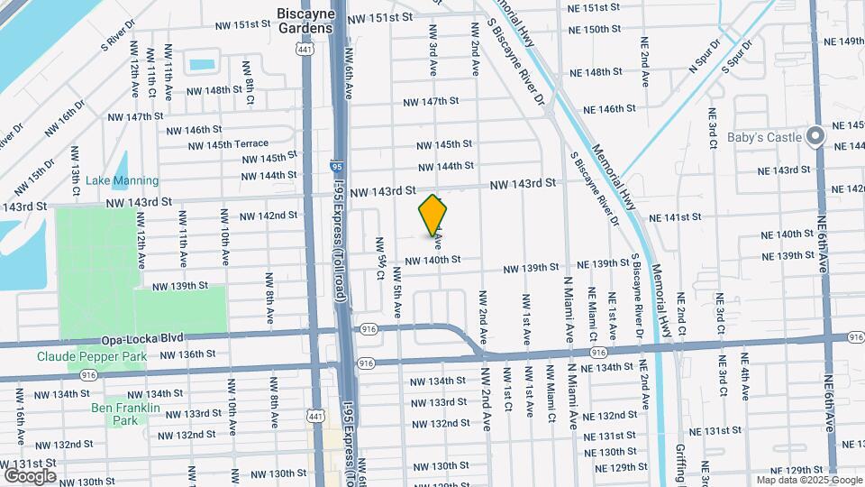 14036 NW 3rd Ave Map and Location Details