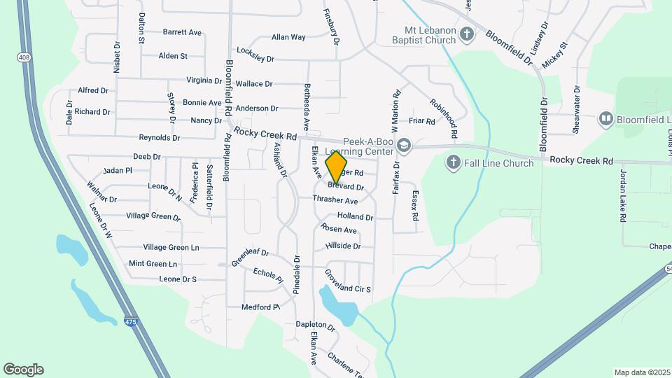 2460 Brevard Dr Mapa y Detalles de la Ubicación
