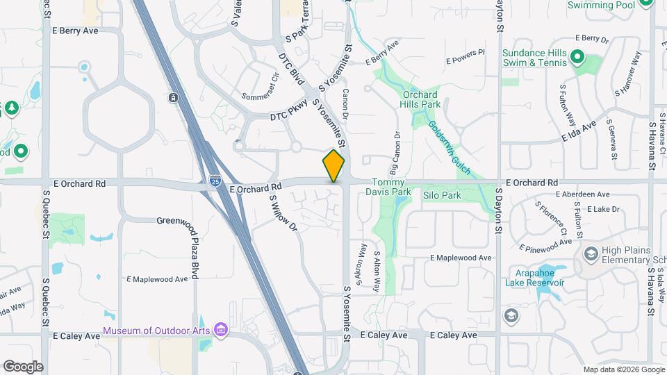 5926 S Willow Way Map and Location Details