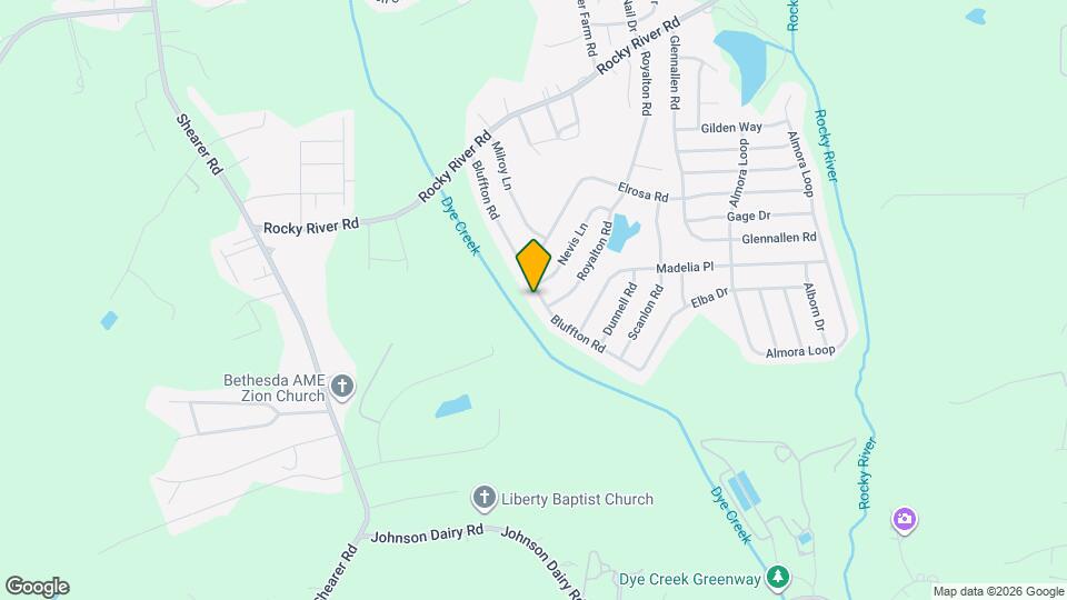 166 Bluffton Rd Map and Location Details