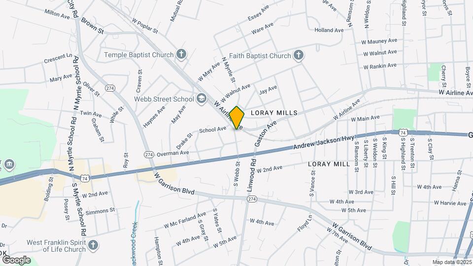 110 N Webb St Map and Location Details