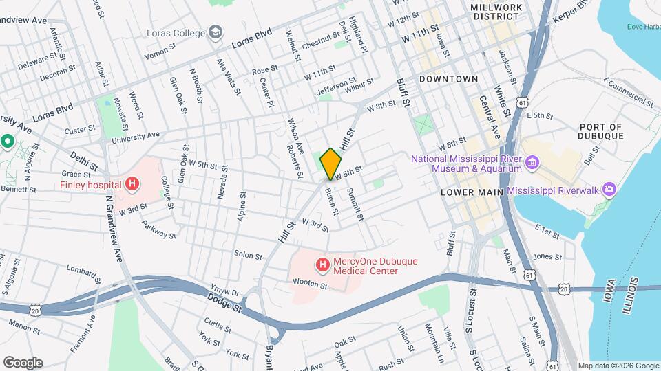 500 Hill St Map and Location Details