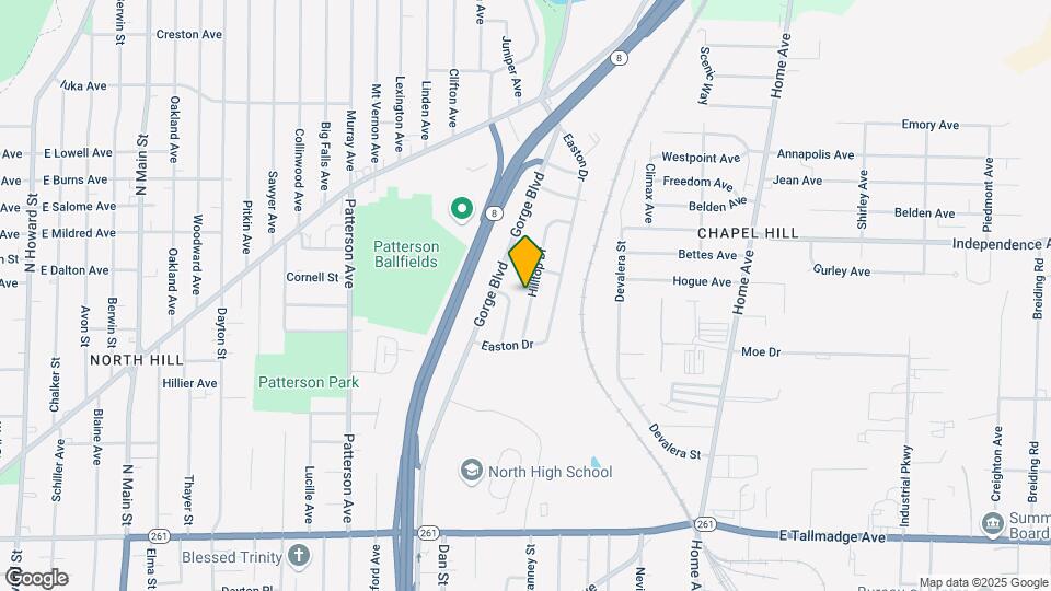 1186 Hilltop Dr Map and Location Details