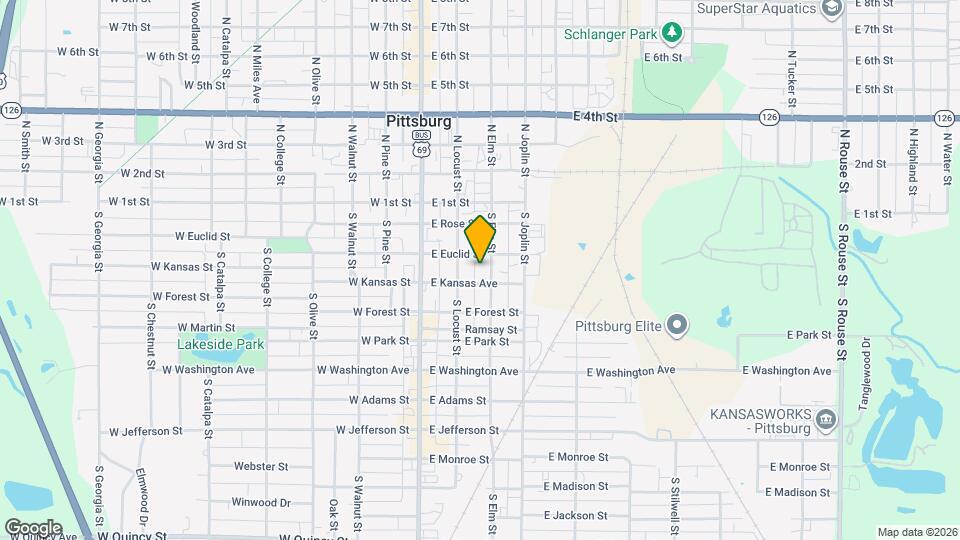308 S Elm St Map and Location Details