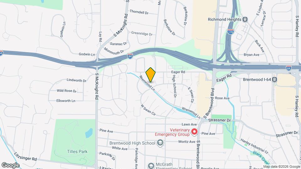 9153 Wrenwood Ln, Unit Brentwood Forest Condo Mapa y Detalles de la Ubicación