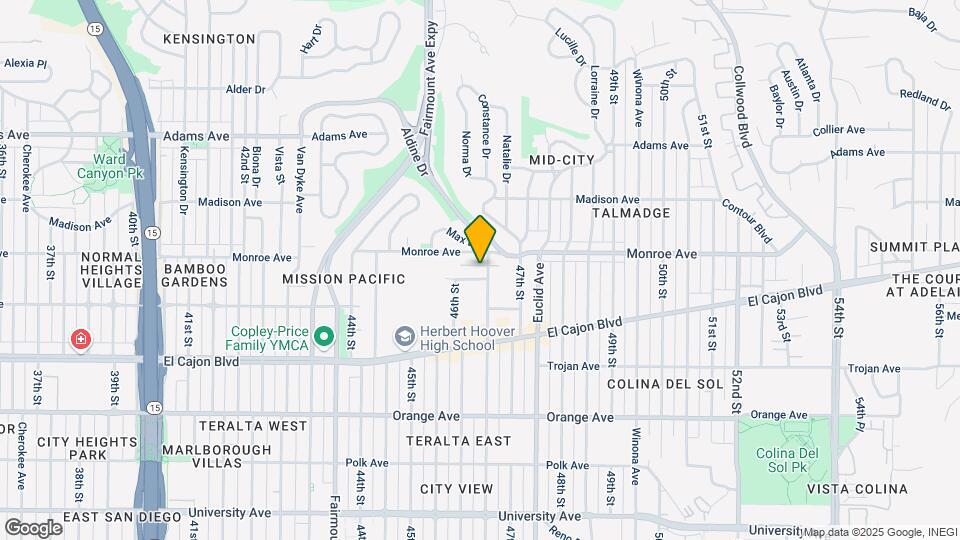 4490 Menlo Ave Map and Location Details