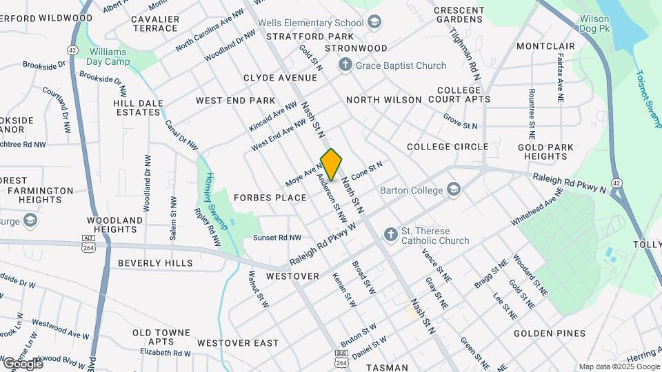 1100 Anderson St NW Map and Location Details