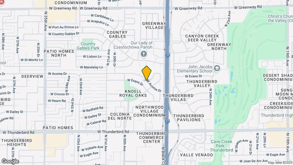 2751 W Acoma Dr Map and Location Details