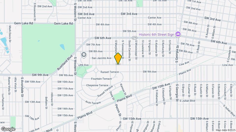 825 S Maryland St Map and Location Details