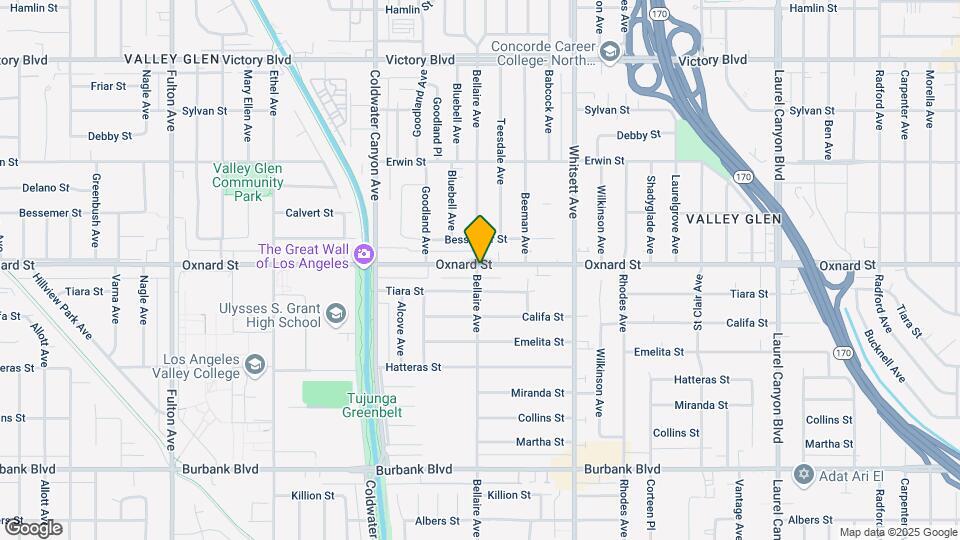 12660 Oxnard St Map and Location Details