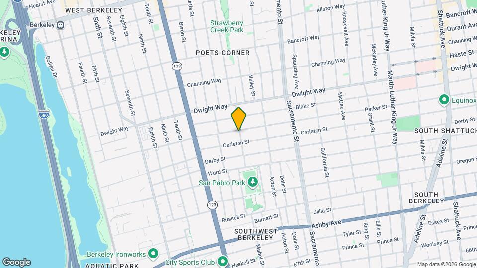 1240 Parker St Map and Location Details