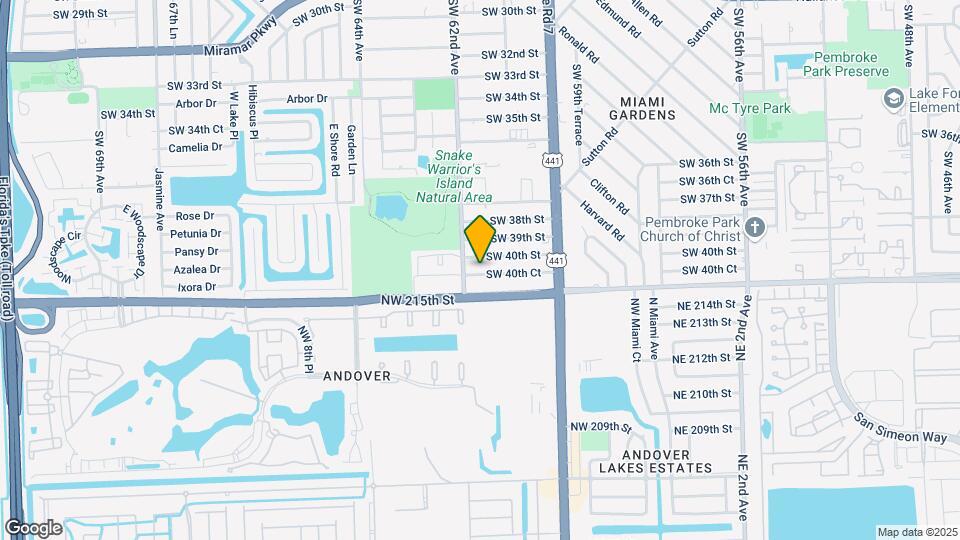 6125 SW 40th Ct Mapa y Detalles de la Ubicación