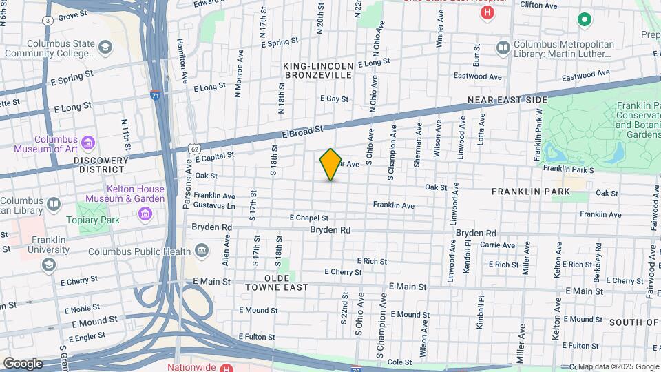 1025 Oak St, Unit A Map and Location Details