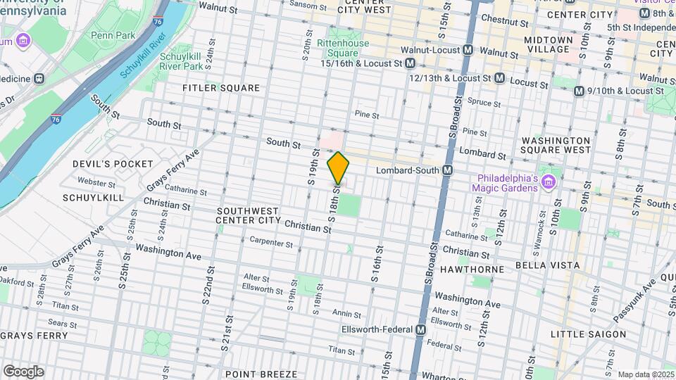 1727 Fitzwater St Map and Location Details