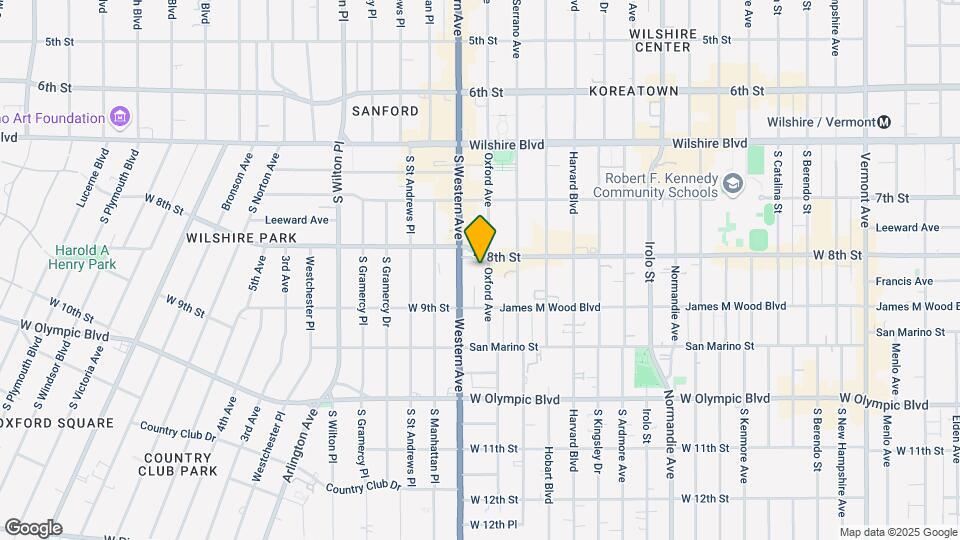 811-815 S Oxford Ave Mapa y Detalles de la Ubicación