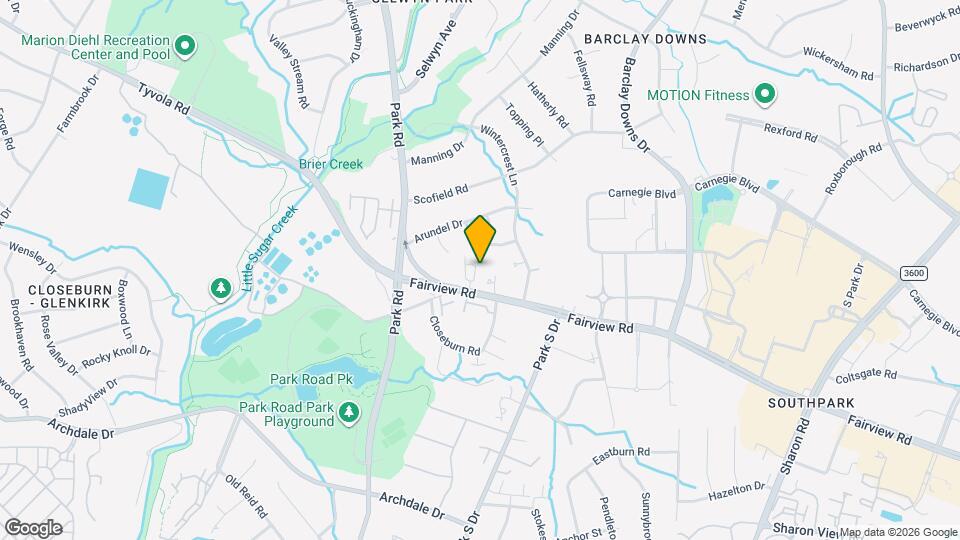 5609 Fairview Rd Map and Location Details