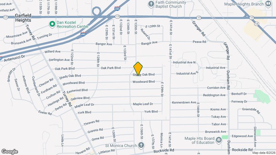 13592 Shady Oak Blvd Map and Location Details