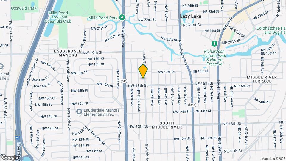 1617 NW 7th Ave Map and Location Details