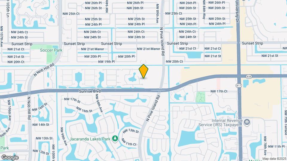 8951 W Sunrise Blvd Map and Location Details