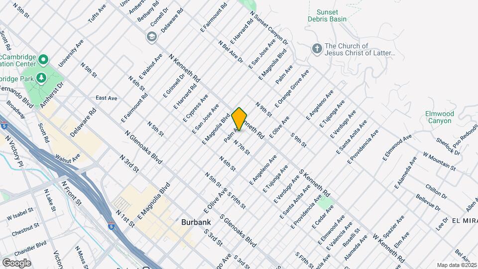714 E Palm Ave Map and Location Details