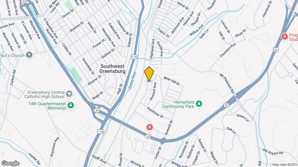 933 Highland Ave, Unit 2nd floor unit Map and Location Details