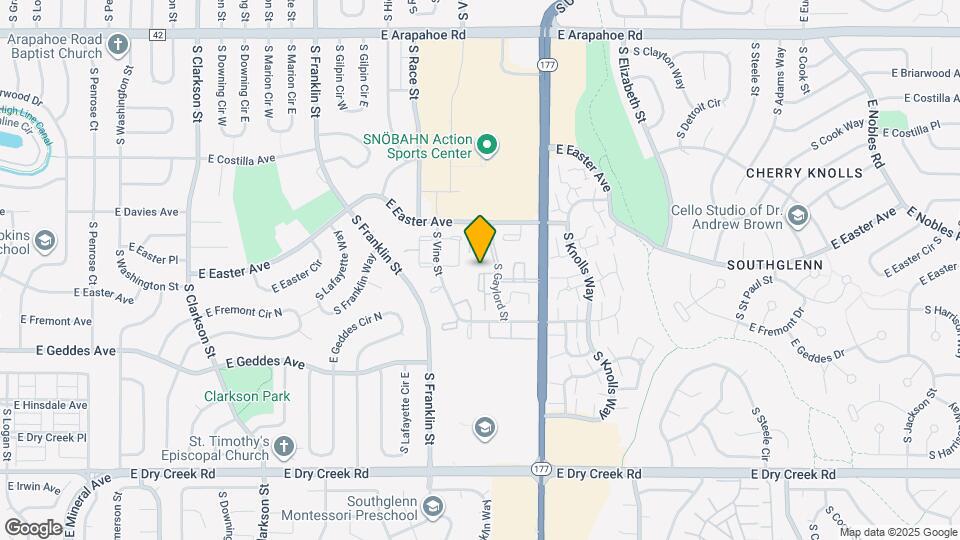 7185 S Gaylord St Map and Location Details