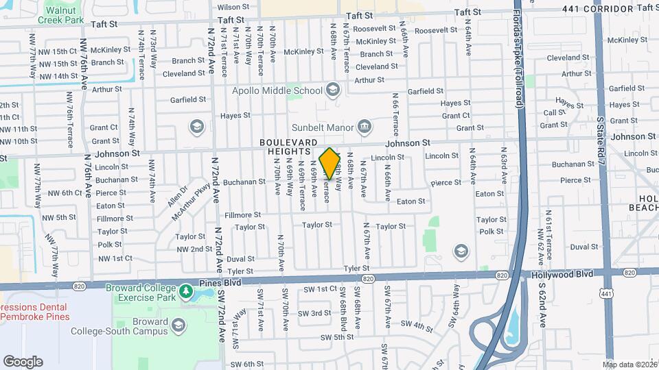 631 N 68th Terrace Map and Location Details