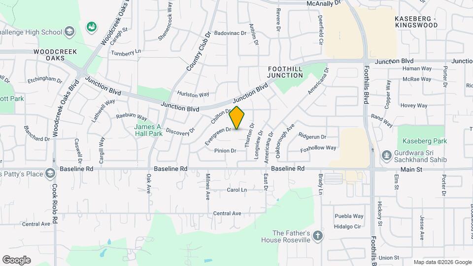 1709 Evergreen Dr Map and Location Details