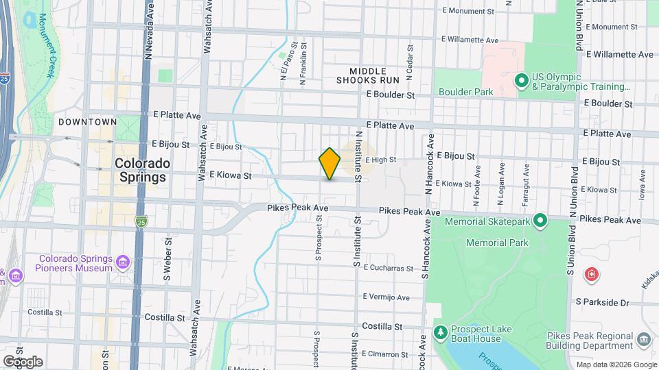 811 E Kiowa St Map and Location Details