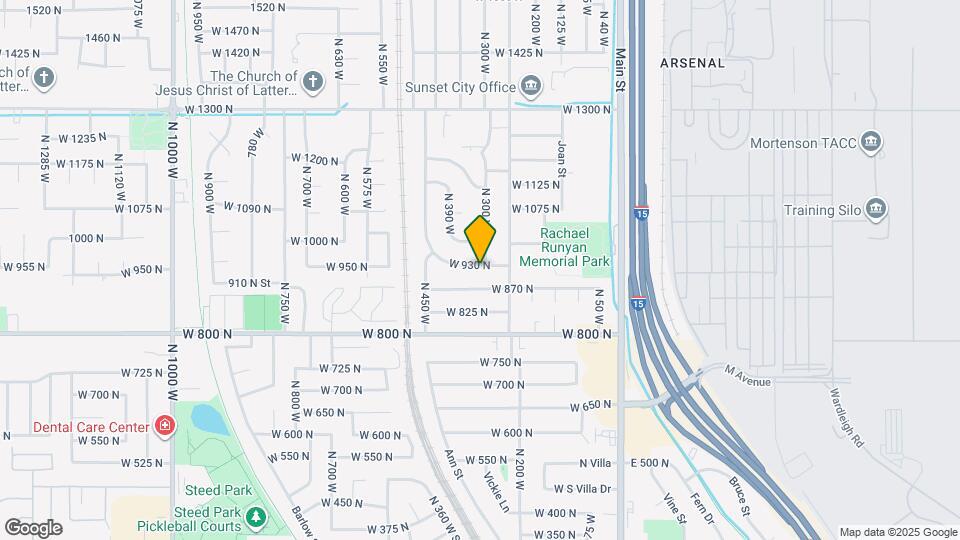 317 W 930 N Mapa y Detalles de la Ubicación