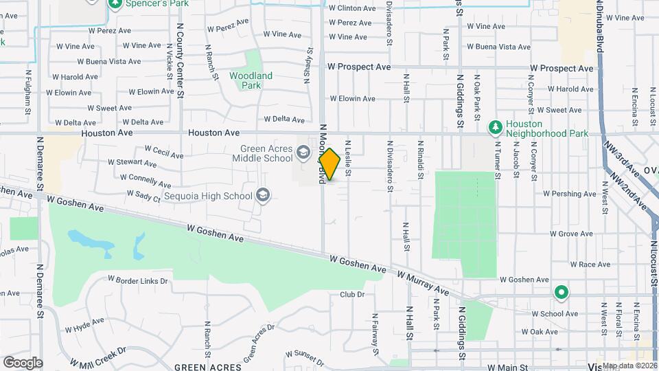 1100 N Mooney Blvd Mapa y Detalles de la Ubicación