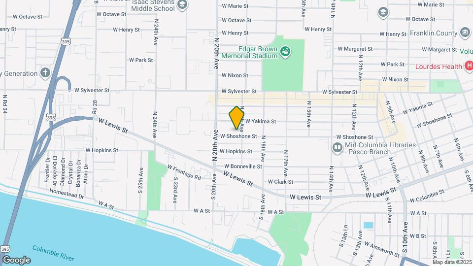 1907 W Shoshone St Mapa y Detalles de la Ubicación