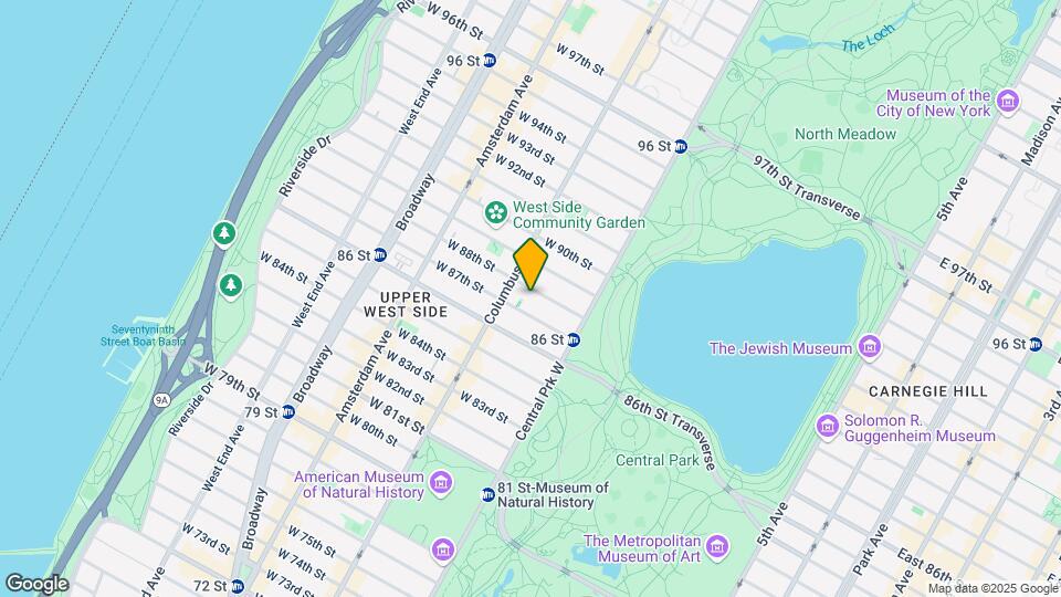52 W 88th St Map and Location Details