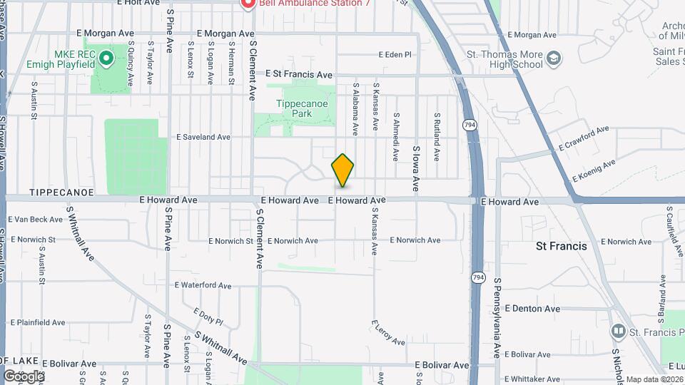 3876 S Brust Ave Map and Location Details