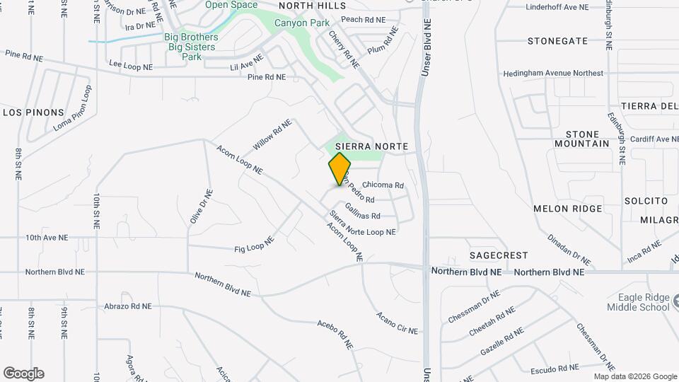 1506 Sierra Norte Loop NE, Unit 4201 Map and Location Details