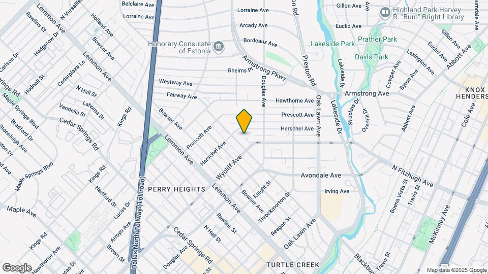 3925 Wycliff Ave Map and Location Details