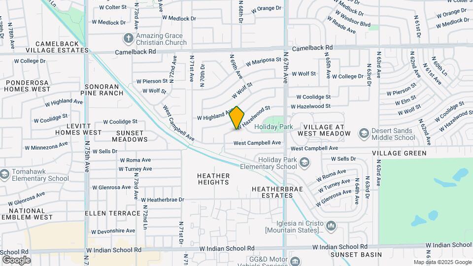 6921 W Hazelwood St Map and Location Details