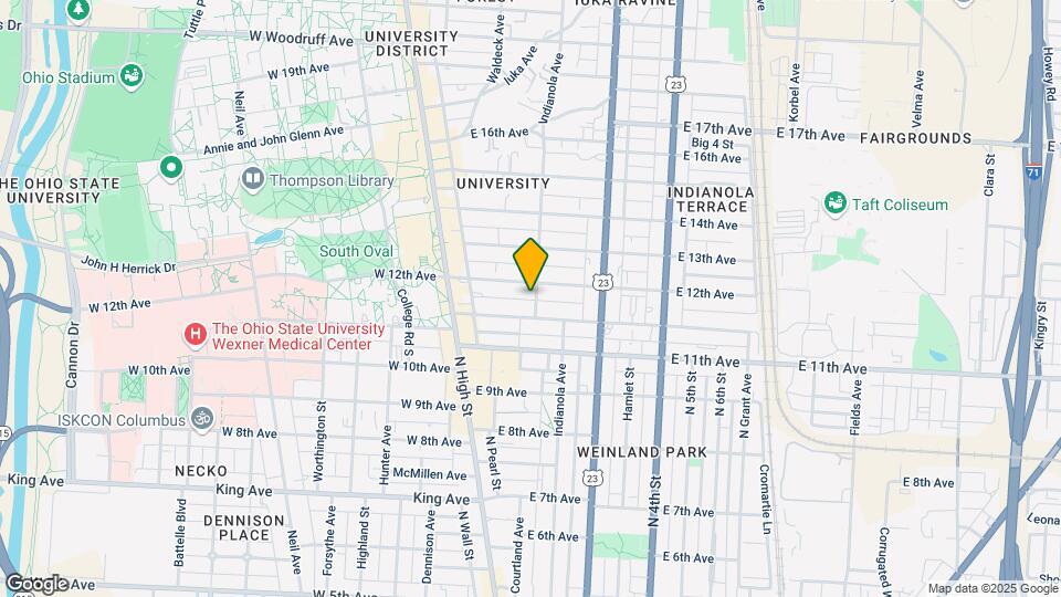 1641 Indianola Ave Mapa y Detalles de la Ubicación