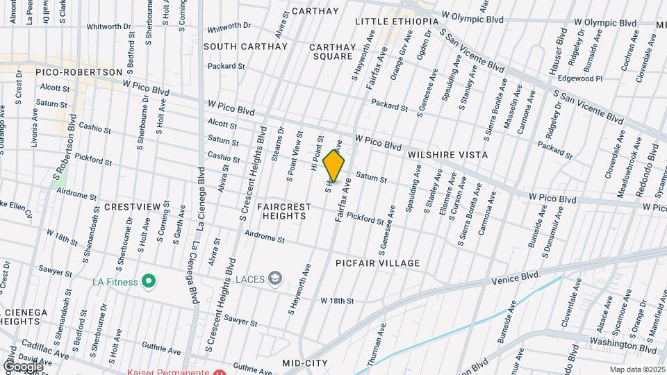 1530 S Hayworth Ave Map and Location Details