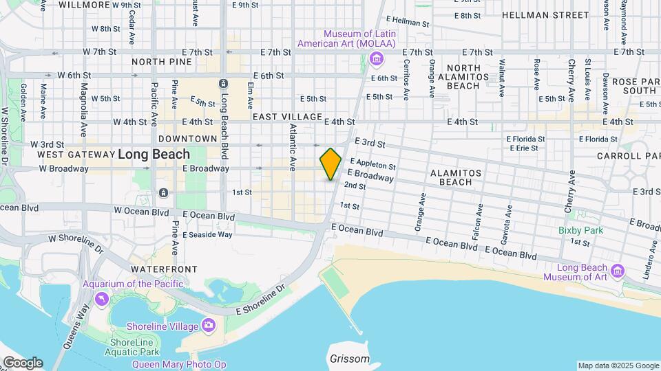101 Alamitos Ave Mapa y Detalles de la Ubicación