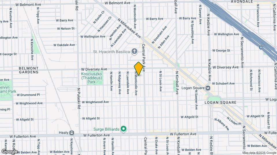 2723 N Monticello Ave Map and Location Details