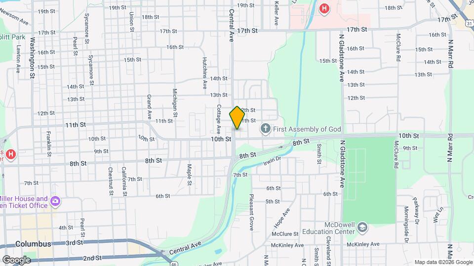 1019 Central Ave Map and Location Details