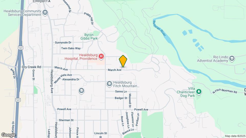 1304 Foothill Dr Map and Location Details