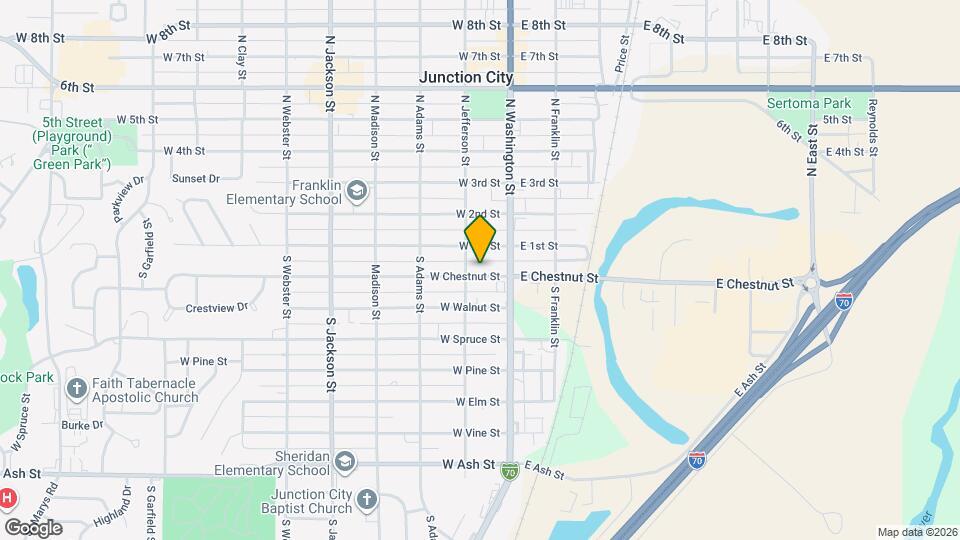 128 W Chestnut St, Unit Basement apartment Map and Location Details