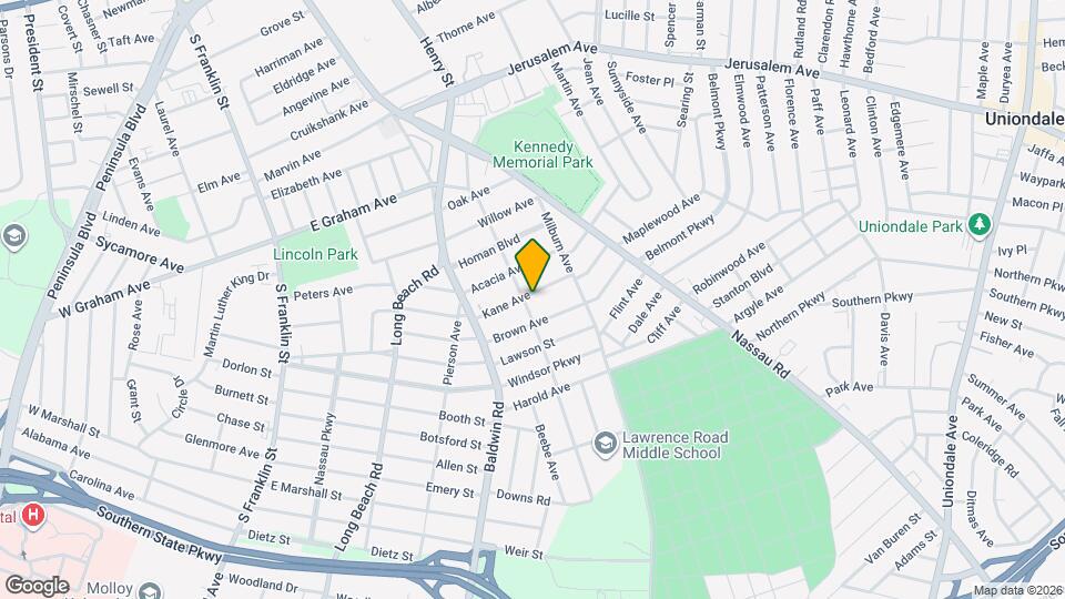 54 Kane Ave Map and Location Details